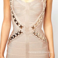 Womens Stud Bandage Dress with a Sleeveless Backless Dress